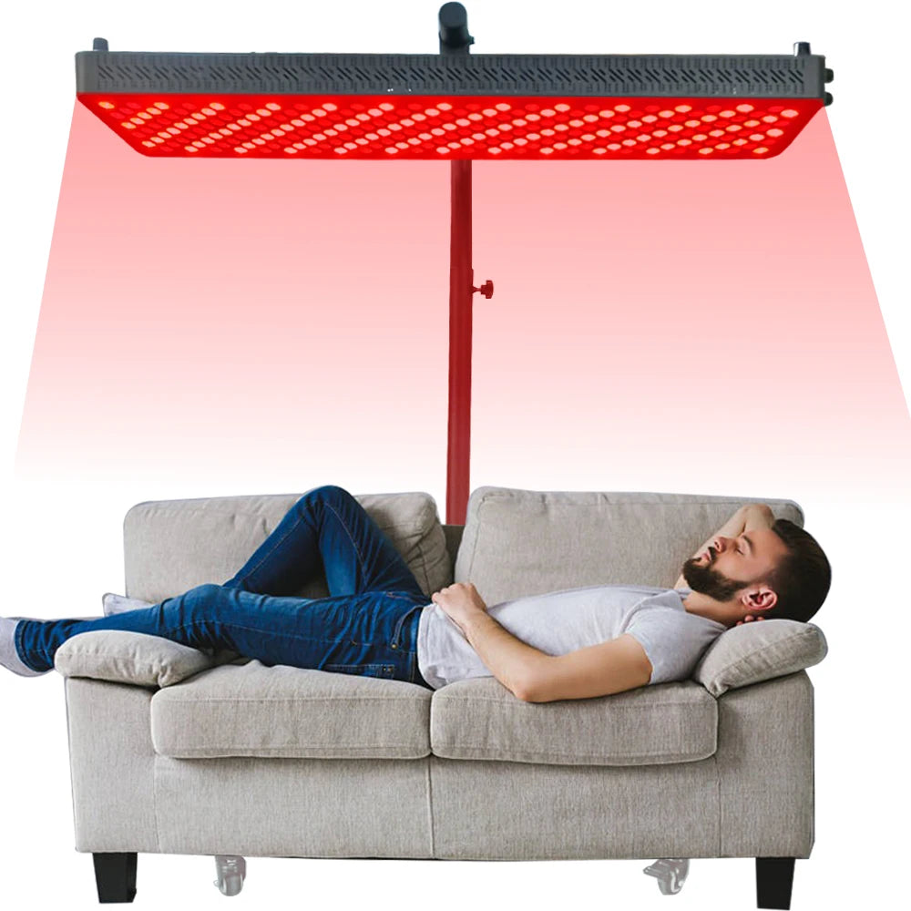 Full Body Red Light Therapy Panel with Stand for Beauty, Anti-Aging, and Wrinkle Reduction.