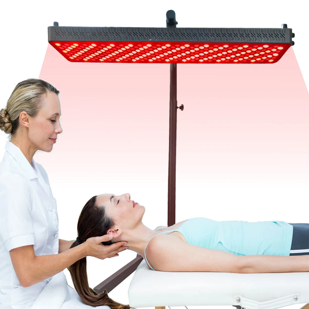 Full Body Red Light Therapy Panel with Stand for Beauty, Anti-Aging, and Wrinkle Reduction.