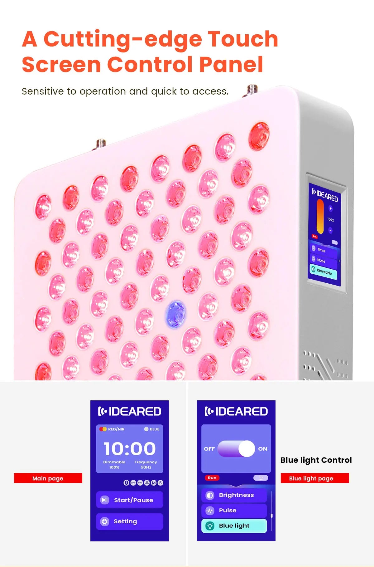 630nm 660nm 810nm 830nm 850nm Red Light Panel Red Therapy Light Red Light Therapy Panel Home Use