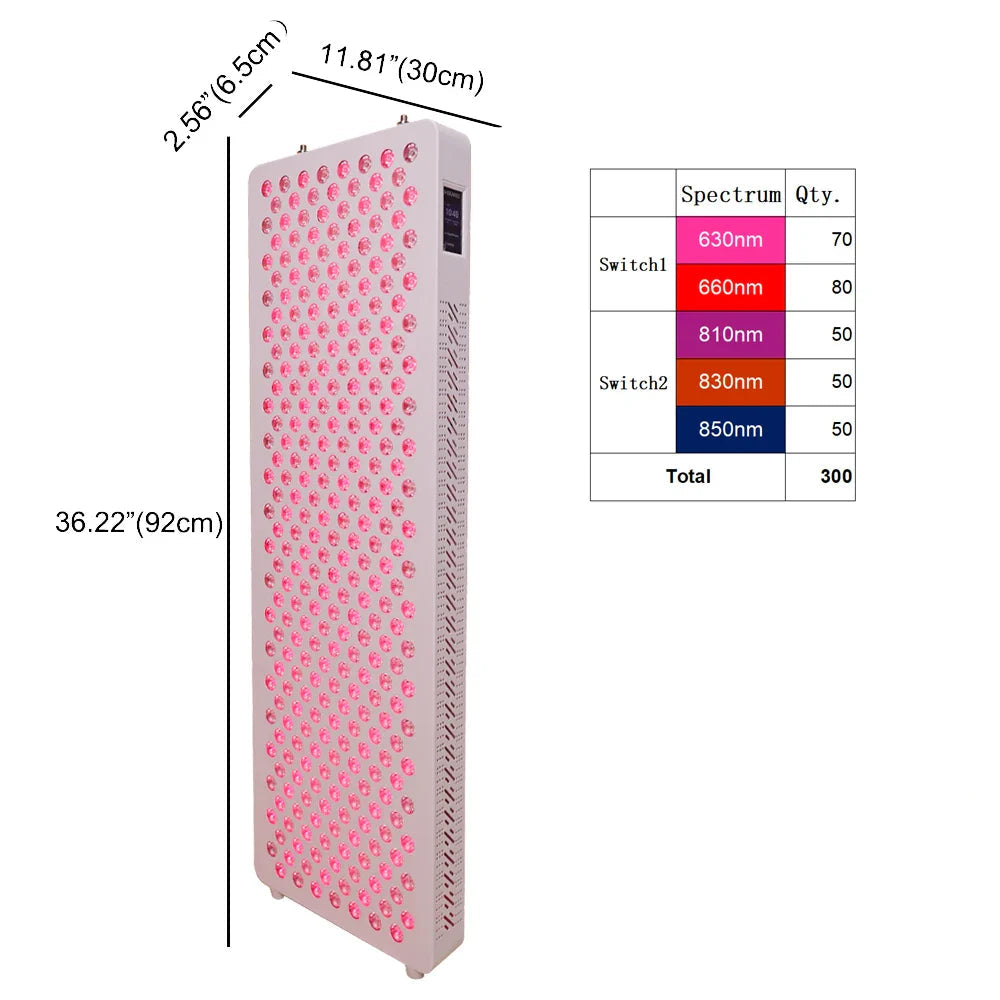 Touch Screen Red Light Therapy Panel, Full Body LED Treatment with Multiple Wavelengths.