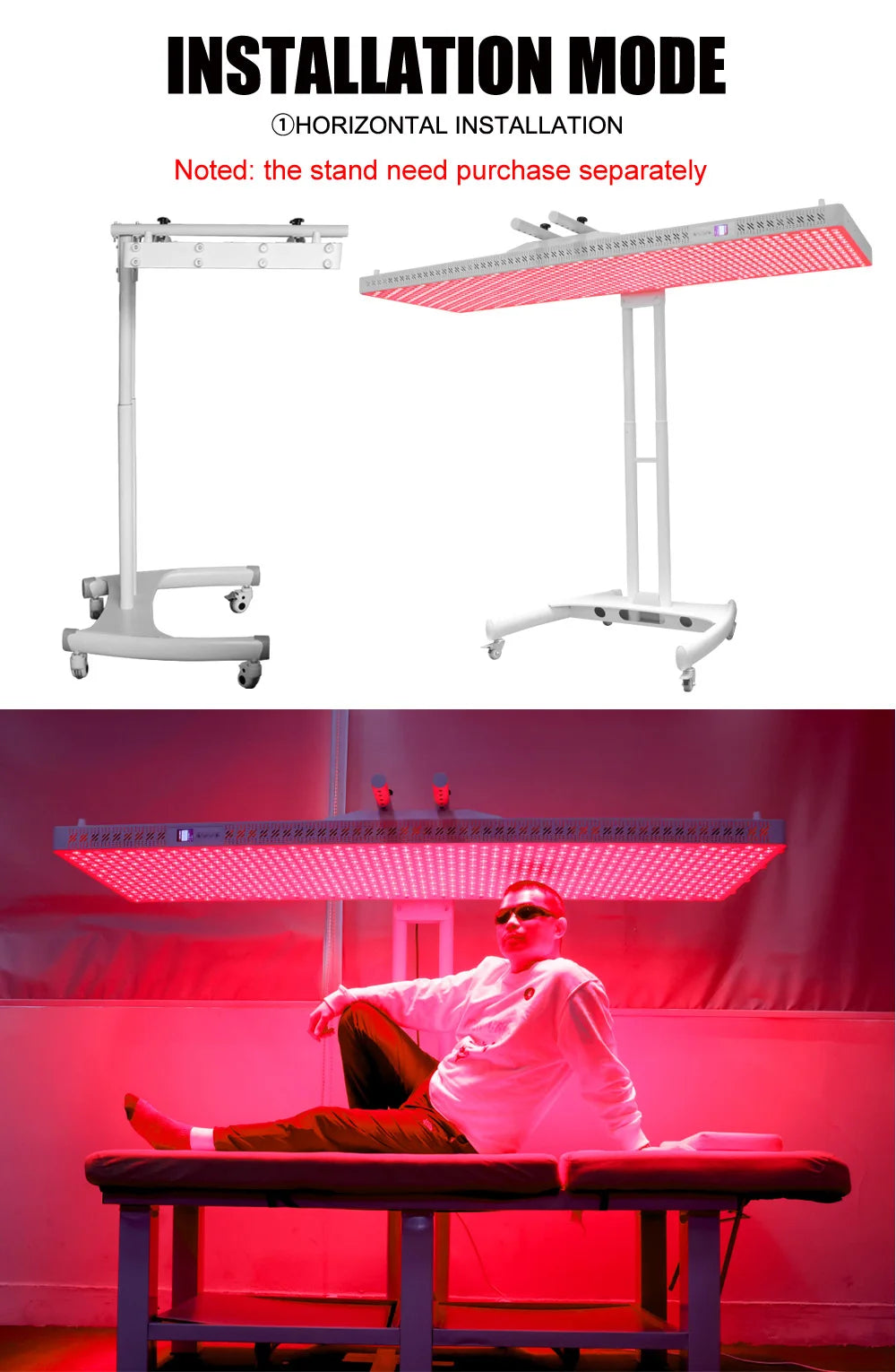 5 Wavelength Red Near Infrared LED Light Therapy Panel Device with Remote
