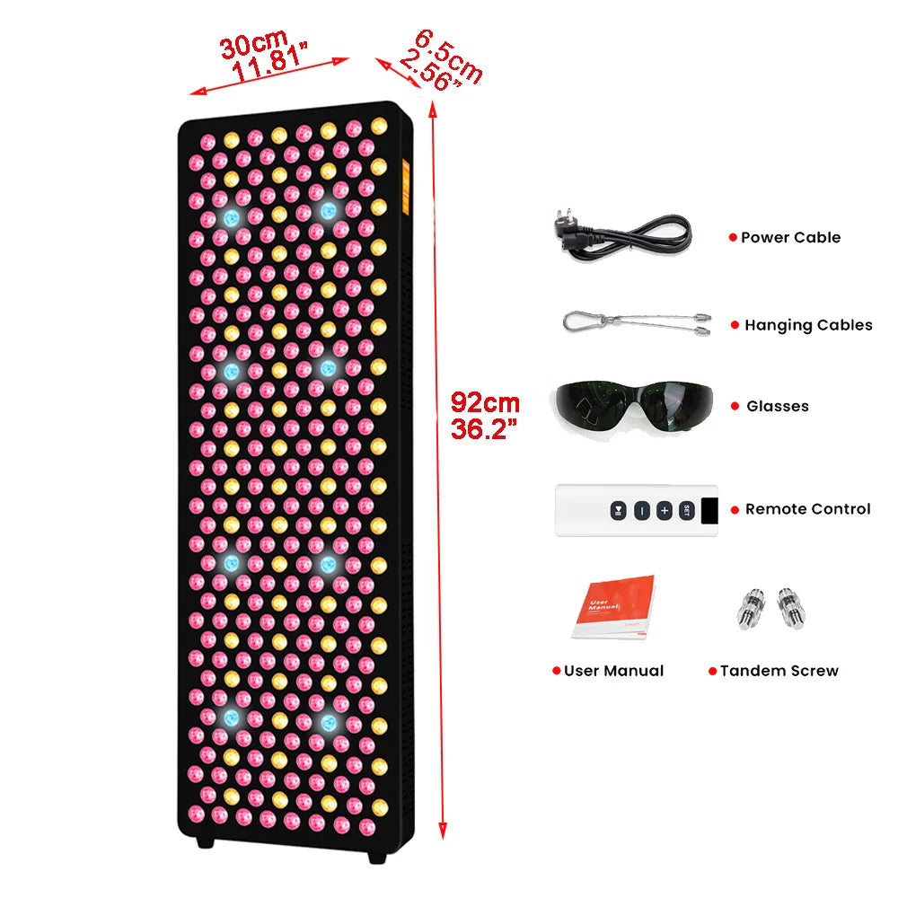 RLPRO300MAX pulse far infrared sauna light therapy device adjust intensity red light therapy panel