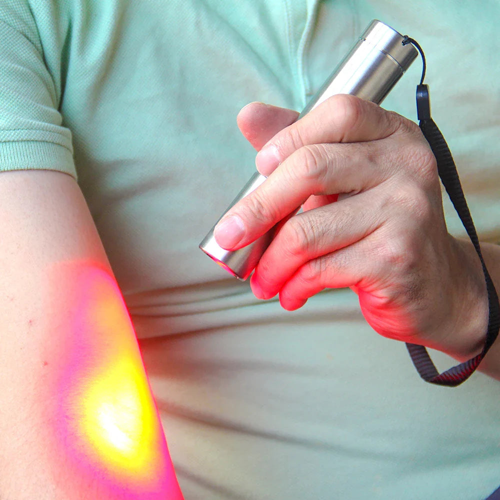 Handheld Red Light Therapy Torch/Flashlight 3 Wavelength LED