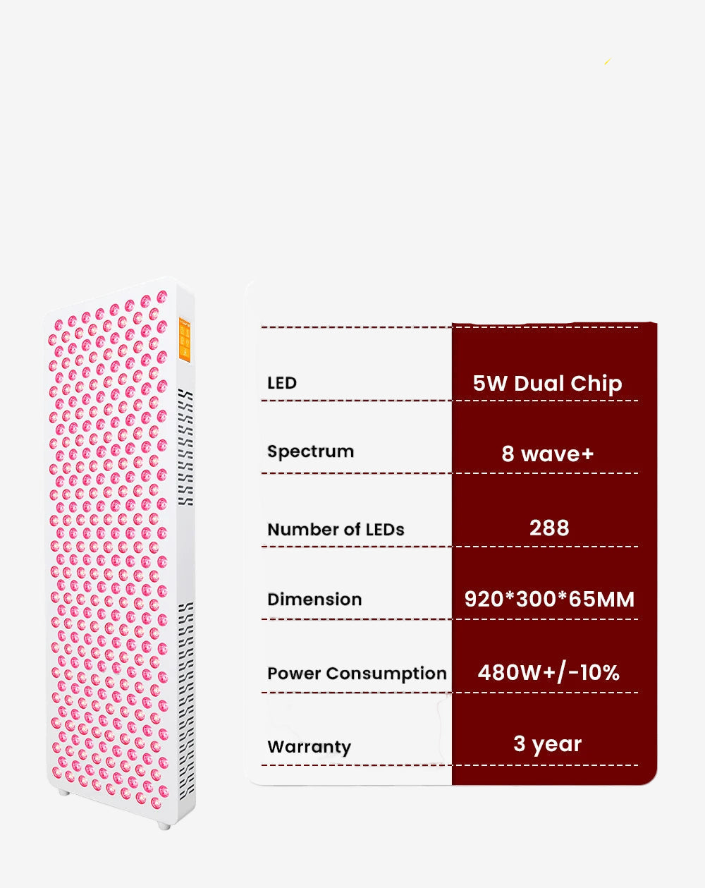Deep Infrared Full Body Red Light Therapy Device.