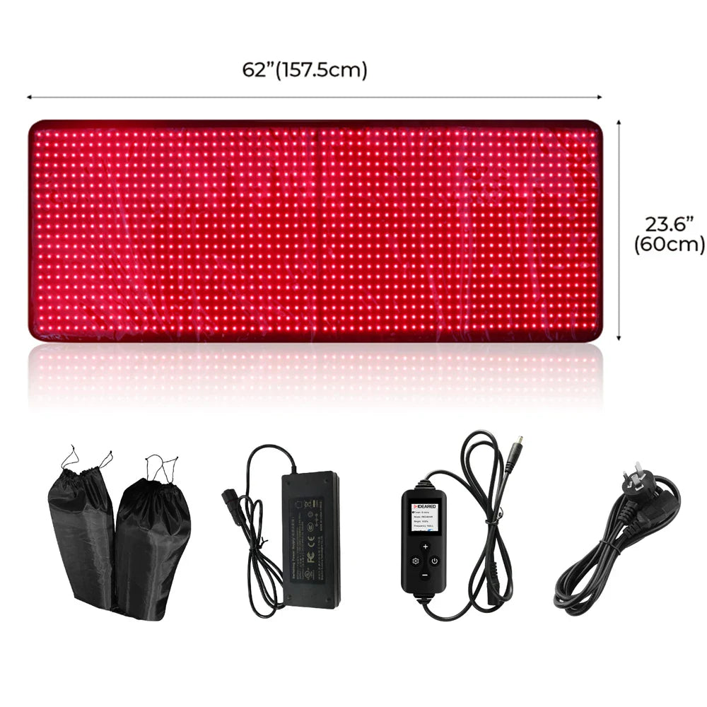 360 Red LED and Near Infrared Light Therapy Pad Red Light Therapy Full Body Mat Bed