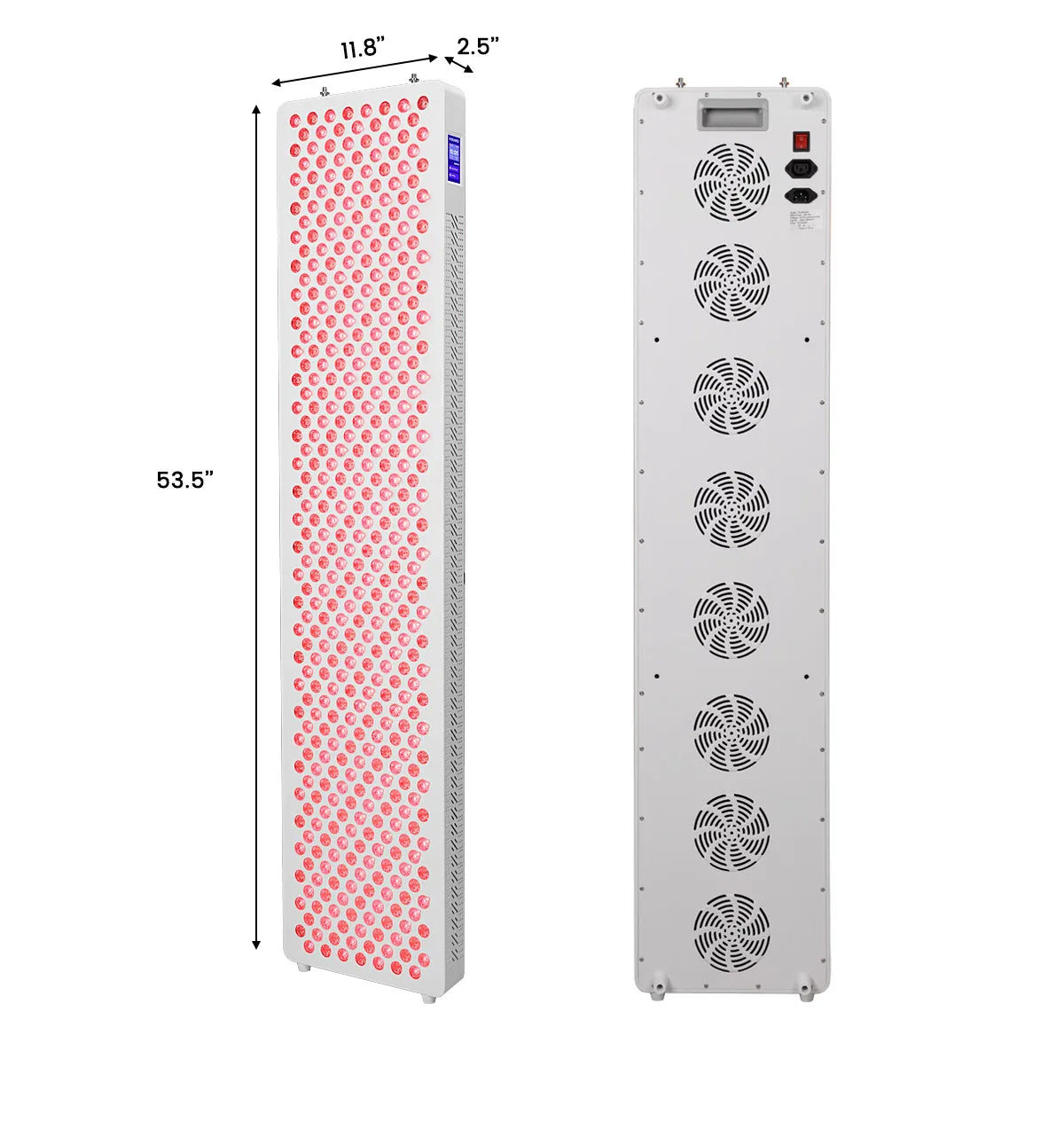 5-Spectrum Red Light Therapy Panel with Touch Screen Dual-Chip Red and Near Infrared LED Light