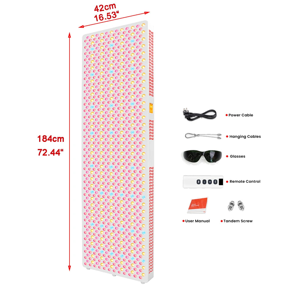APP touch screen 590 660 850 1060nm Red Light Therapy Panel Led Chips Red Light Therapy Bed with Stand Led Face Light Therapy