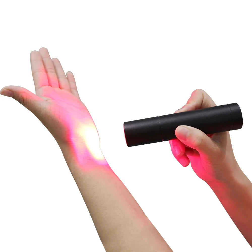 Black LED Light Therapy Torch Red Light Therapy Wand 630nm : 660nm :420nm : 850nm : 900nm Pen