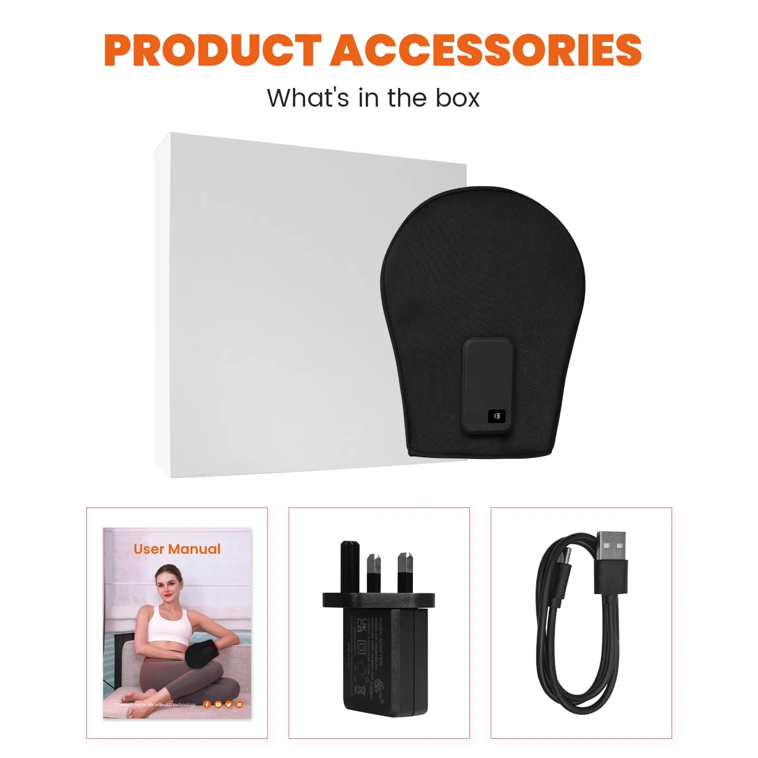 Belt Wrap for Gloves : Built-in Battery : Portable 660nm 850nm Infrared Red Light Therapy