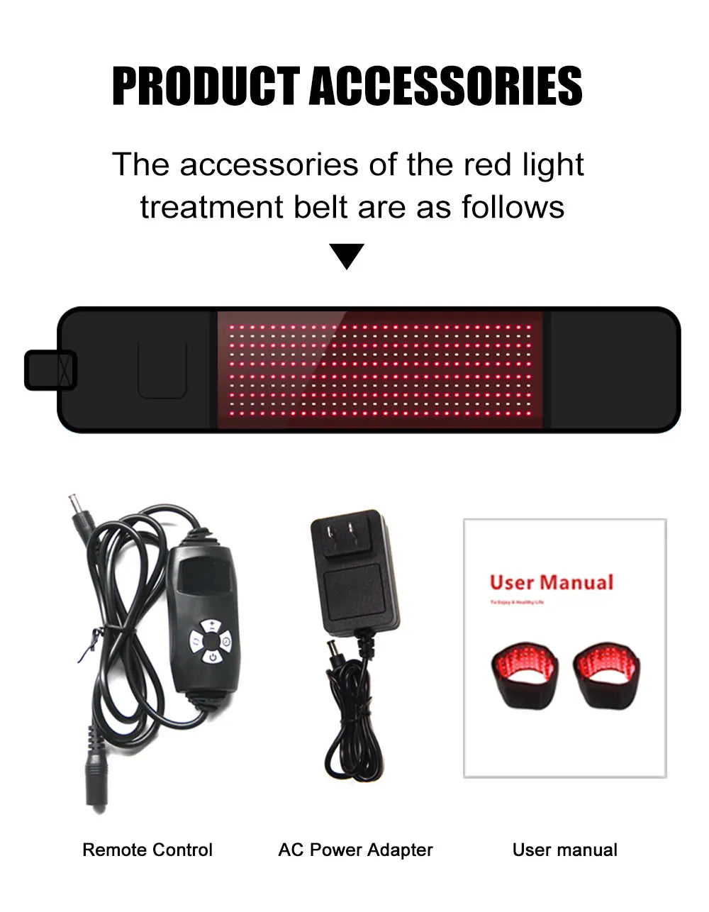 Infrared LED Therapy Mat Red Light Belt for Legs, Back and Abdominal Treatment.