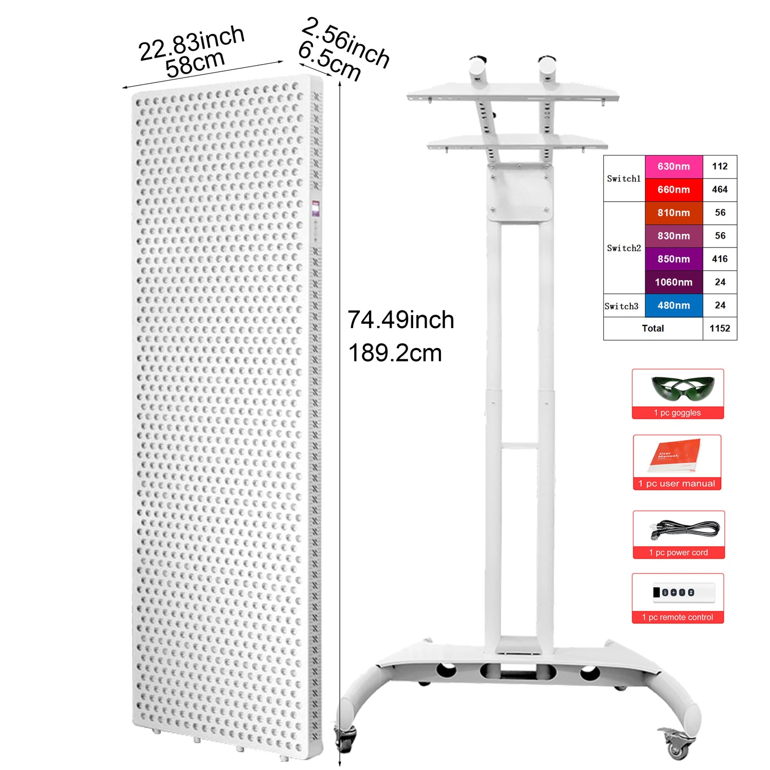 5 Spectrum Full body red infrared light therapy Tanning Bed Led Red Light Therapy stand For Salon red light therapy bed