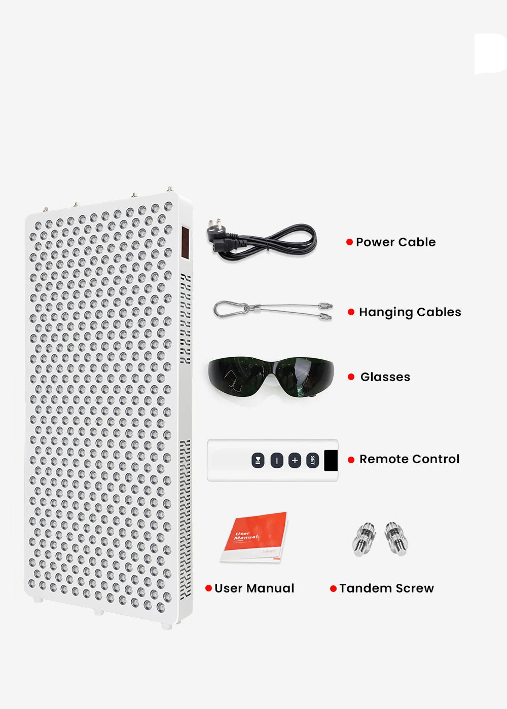 Full Body Red Light Therapy Panel, 9 Wavelength LED Infrared with APP & Bluetooth Control.