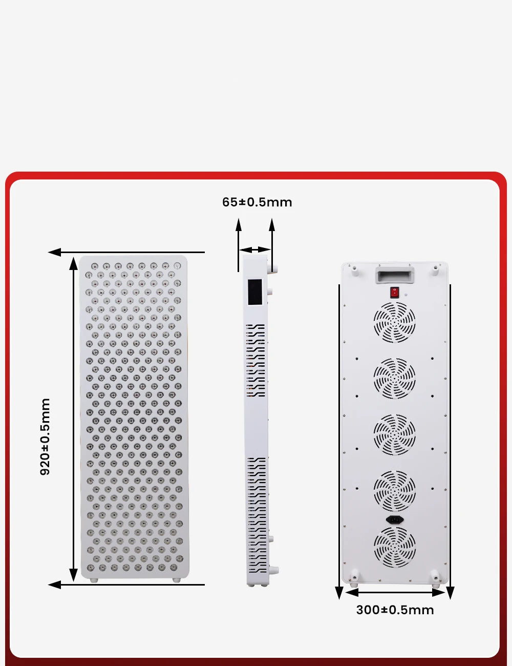 Deep Infrared Full Body Red Light Therapy Device.