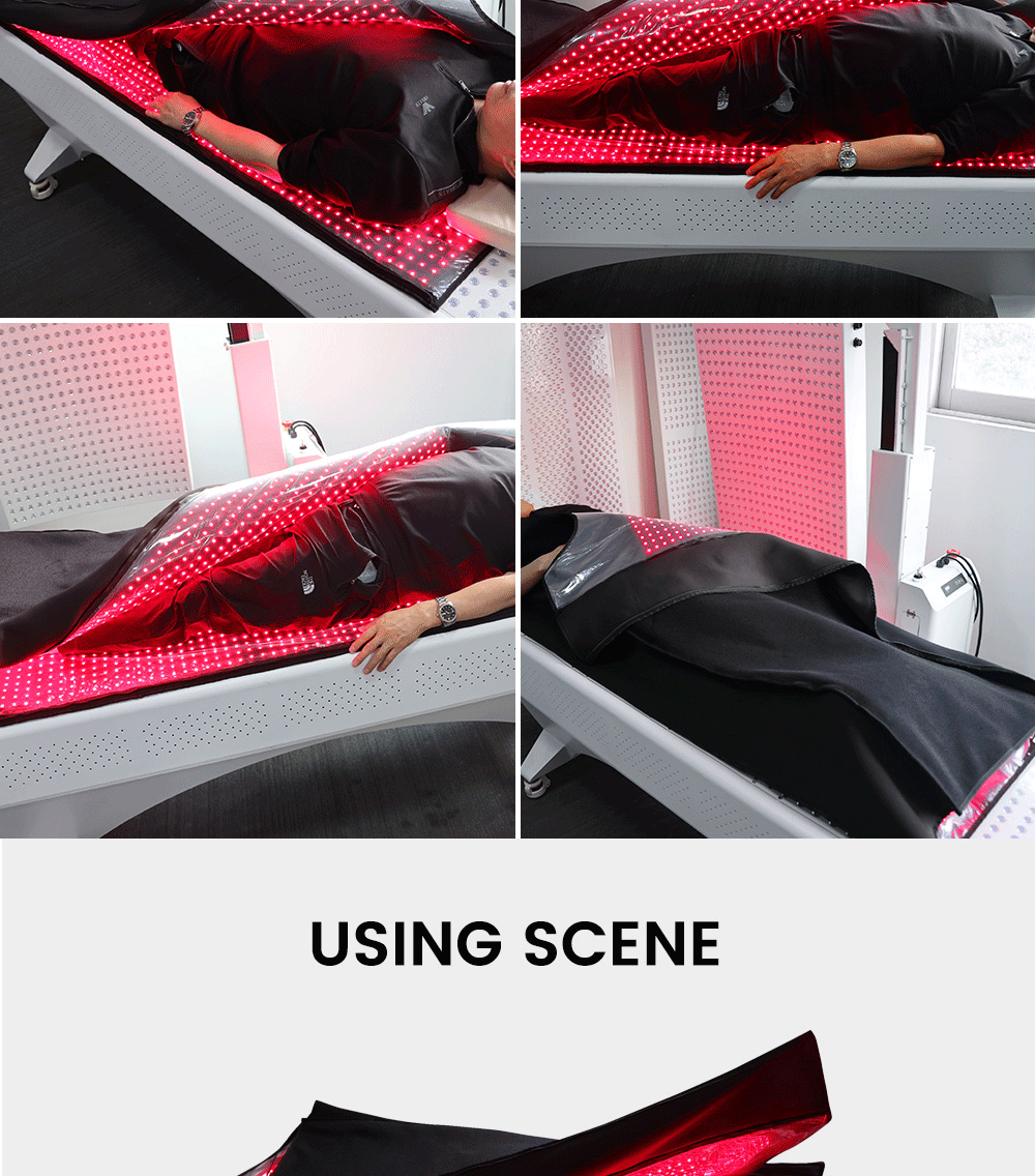 360 Red LED and Near Infrared Light Therapy Pad Red Light Therapy Full Body Mat Bed