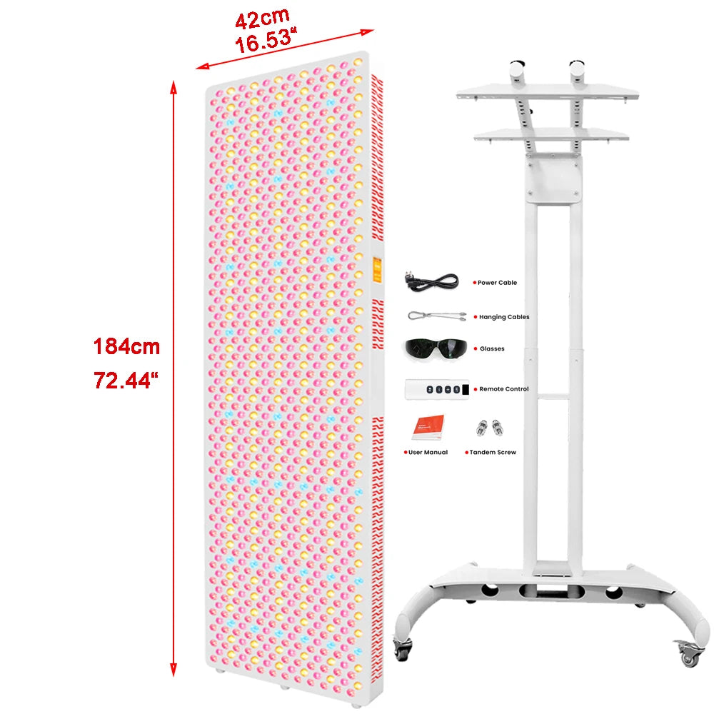 APP touch screen 590 660 850 1060nm Red Light Therapy Panel Led Chips Red Light Therapy Bed with Stand Led Face Light Therapy