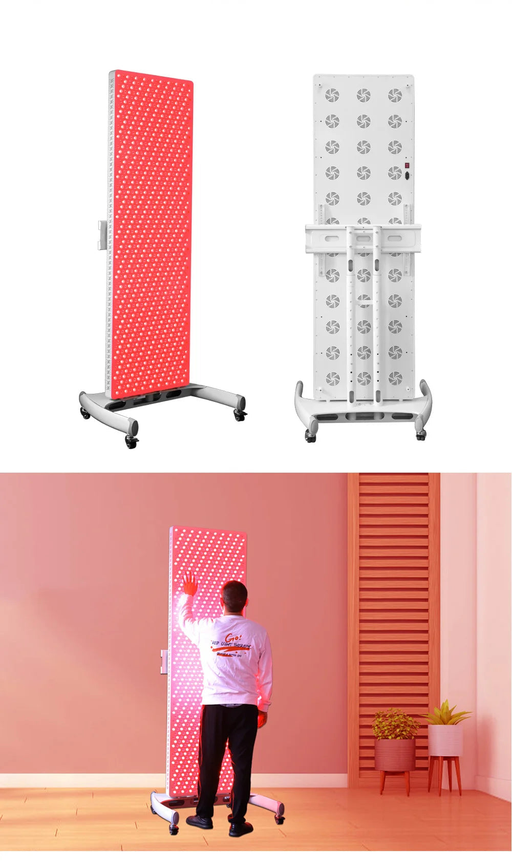 Professional Series : 5 Wavelength Red Light Therapy Panel with Remote for Home & Clinic Use.