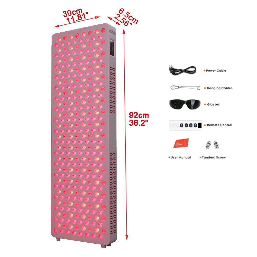 480,590,630,660, 670, 810, 830, 850,1060nm Red Led Light Therapy Panel For Home Use Infrared Light Therapy Device Full Body Red