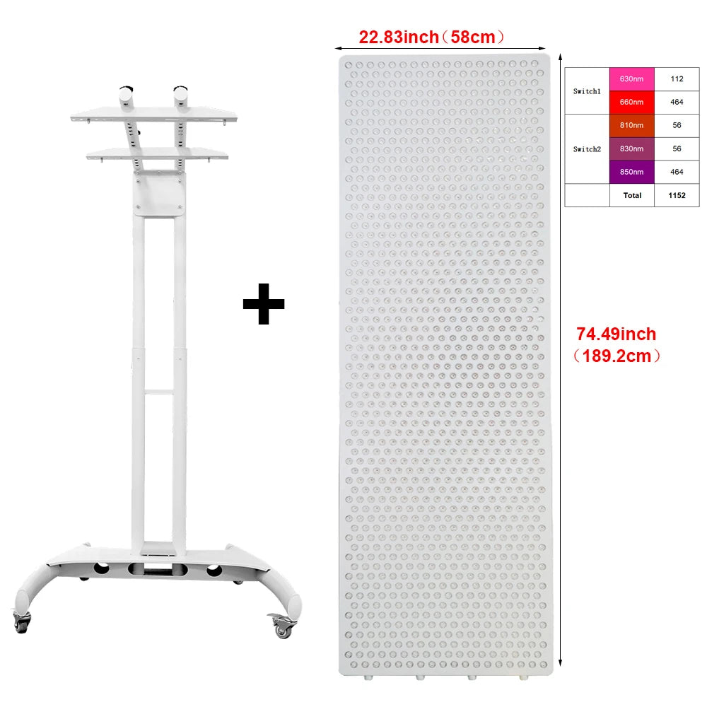 5 Wavelength Red Light Therapy Panel for Full Body, Pain Relief & Skin Rejuvenation