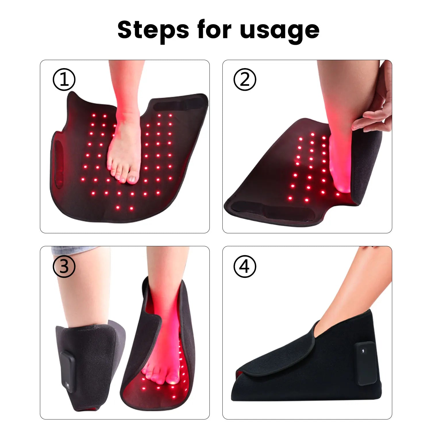 Professional Small Home Use Photon Infrared Treatments Boots Slippers Foot Shoes Led Red Therapy Light