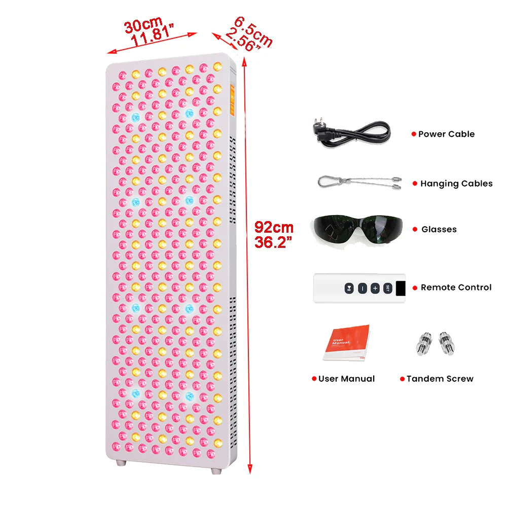RLPRO300MAX pulse far infrared sauna light therapy device adjust intensity red light therapy panel