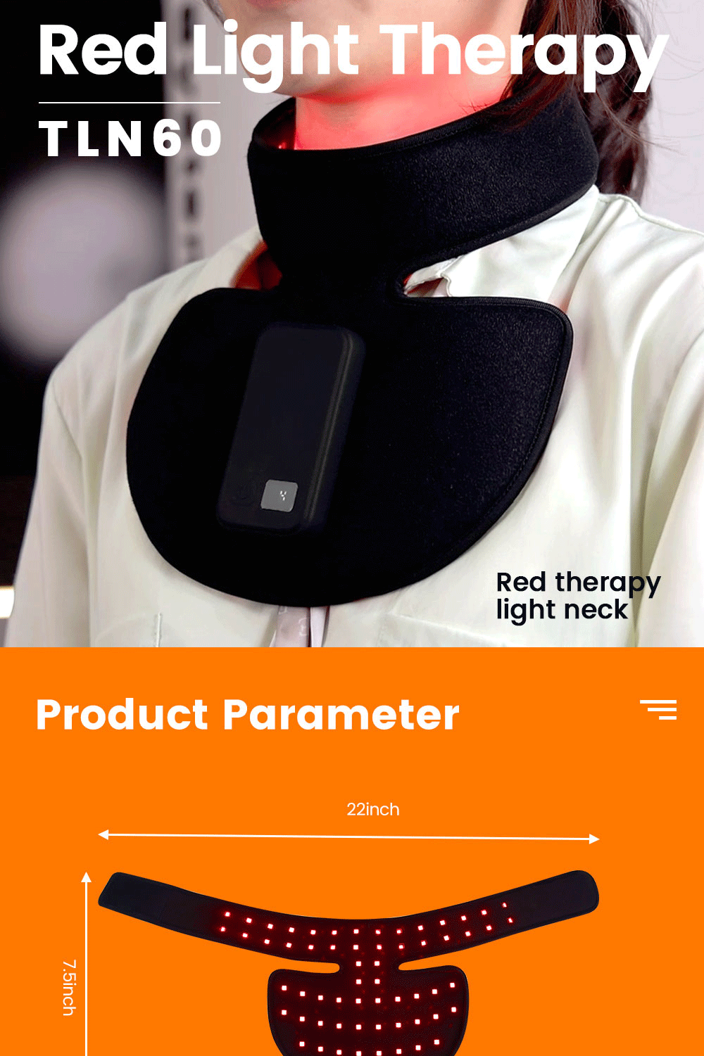 660nm 850nm wearable red infrared light therapy wrap led therapy pad physical therapy for neck
