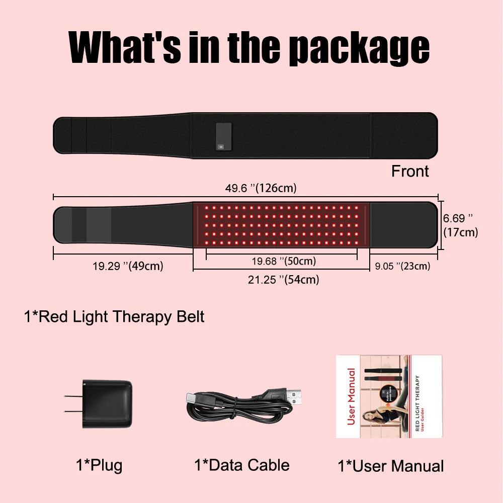 660nm 850nm Infrared Red Light Therapy Belt Wrap Home Use Body Care Red Light Therapy Large Belt