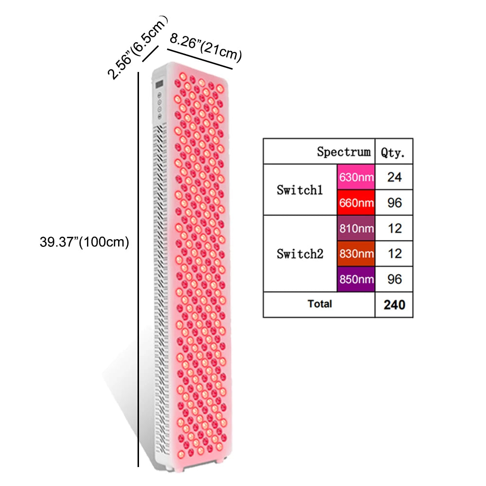 720W & 1440W Full Body LED Infrared Red Light Therapy Panel with Stand.