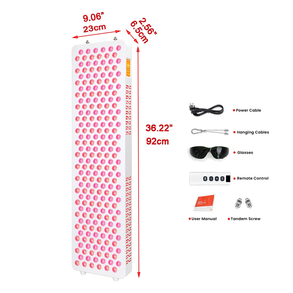 Touch Screen Full Body LED Red Light Therapy Panel with High Power 5W for Skin & Recovery