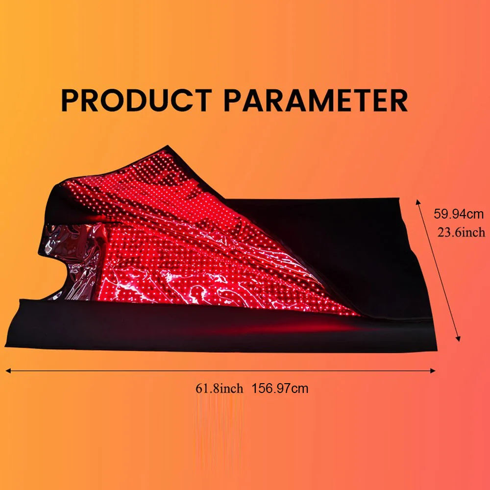 360 Red LED and Near Infrared Light Therapy Pad Red Light Therapy Full Body Mat Bed