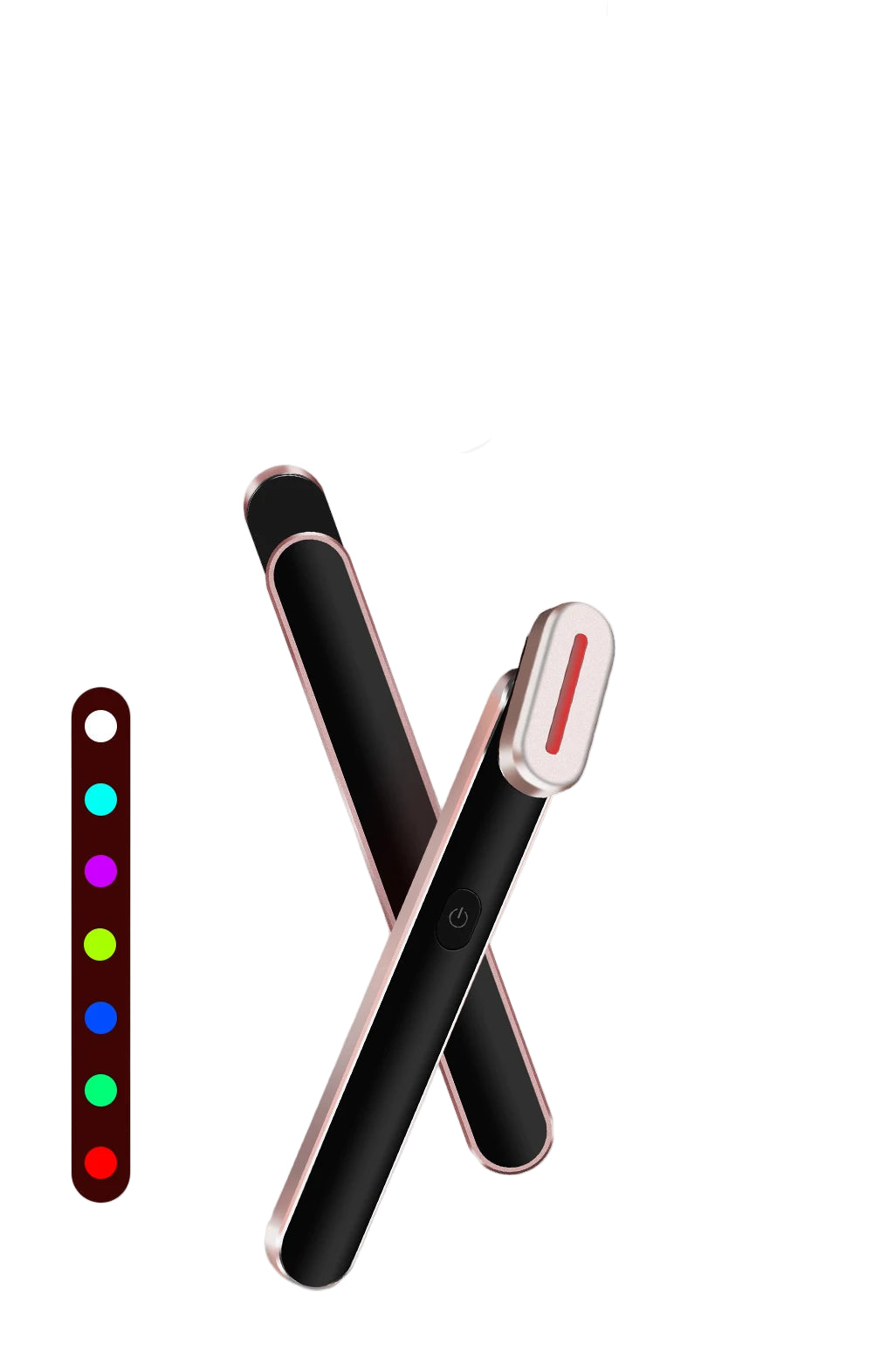 Eye Massager Stick Microcurrent Red Light Therapy Hot Compress Rotating Wand for Skin Tightening and Facial Lifting