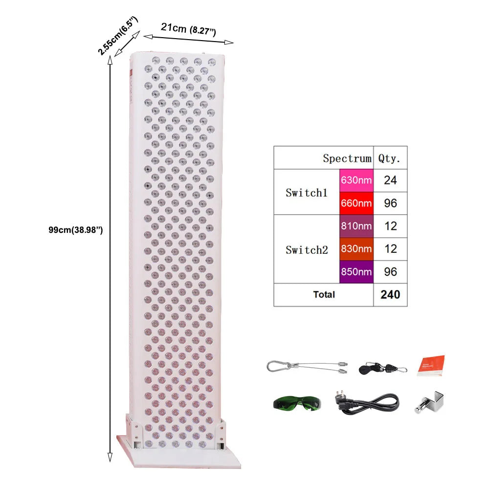 Full Body Red Light Therapy Panel for Home Use Near Infrared Red Light Therapy Device.