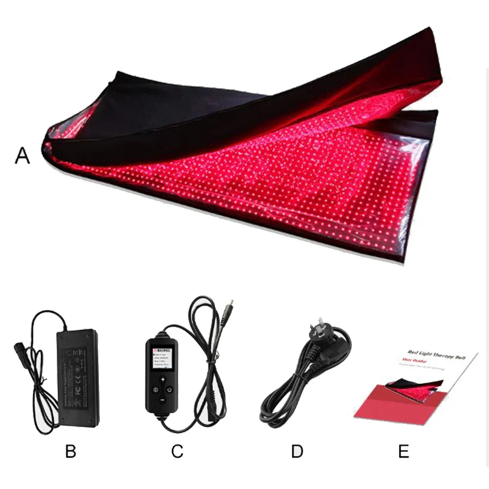 360 Red LED and Near Infrared Light Therapy Pad Red Light Therapy Full Body Mat Bed