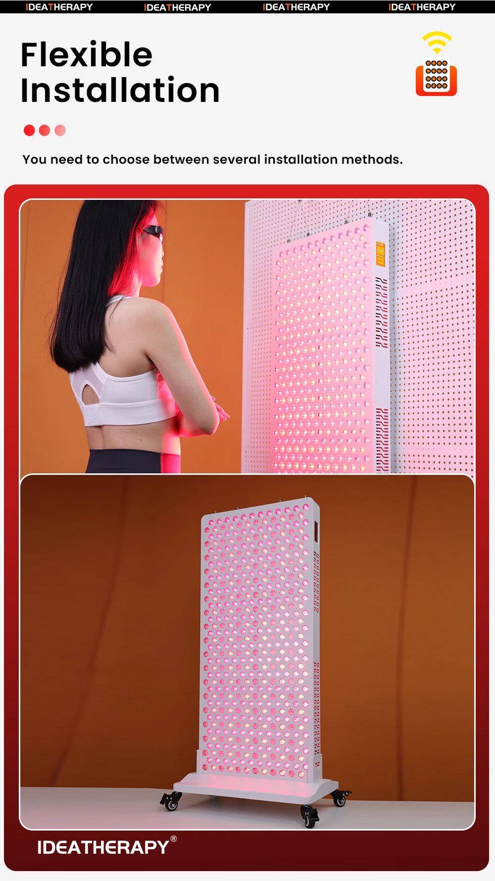 Touch Screen APP 5w RLPRO600 9 Wavelengths Full Body Red Light Therapy Bed Panel Infrared Device PDT Led Red Light Therapy Panel