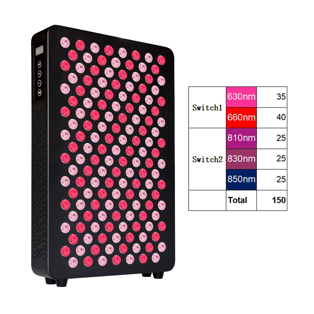 5 Spectrum Red Light Therapy Panel with Dual Chip Full Body Near Infrared Device for Home & Clinic Use
