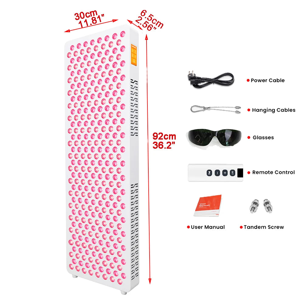 Touch Screen Full Body LED Red Light Therapy Panel with High Power 5W for Skin & Recovery