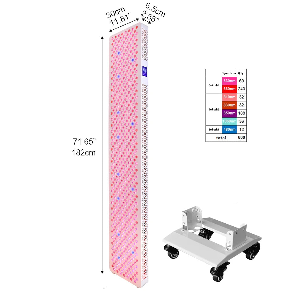 Full Body Red Light Therapy Panel with Horizontal Stand forSports Recovery & Muscle Therapy