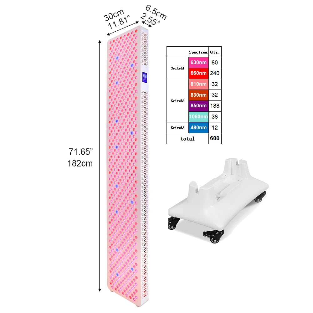 1060nm 480 660 850 810 830 850 health red light therapy full body red light therapy device infrared multispectral RL600MAXPT