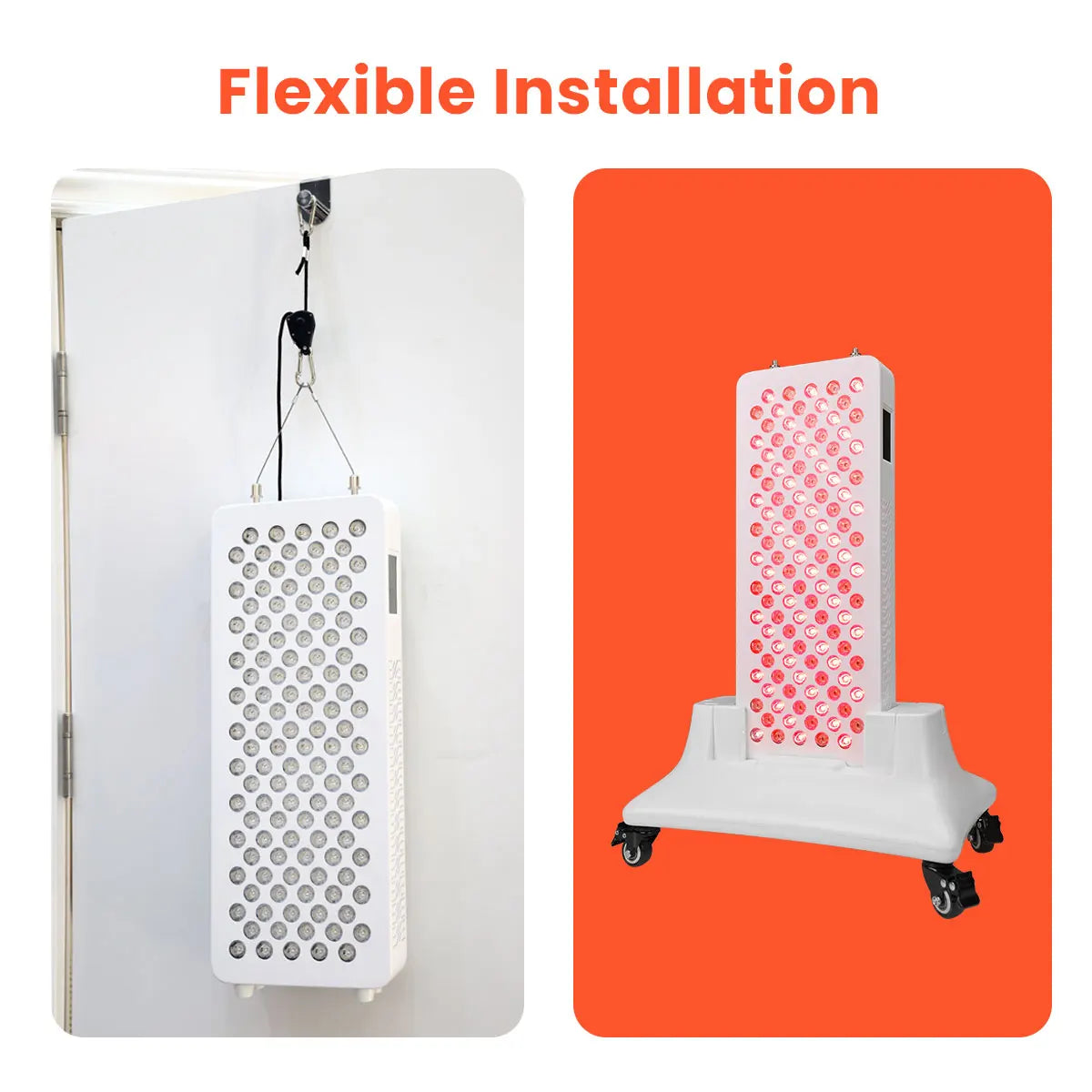 Multi-Wavelength Red & Blue Light Therapy Panel, High Irradiance 600W LED with Infrared