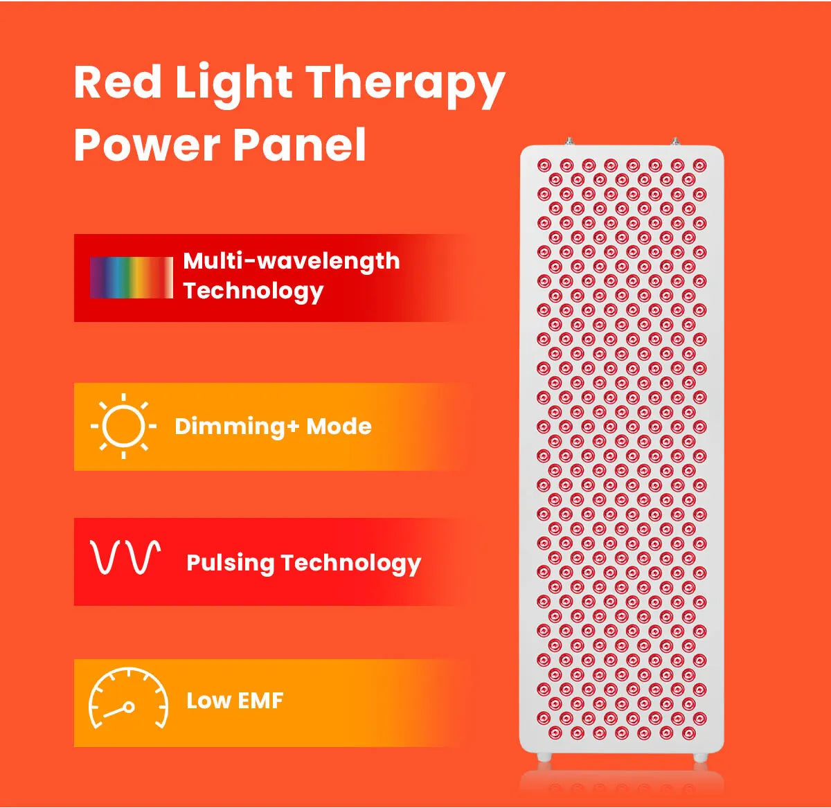1500W LED Touch Screen Panel Red Light Therapy 630Nm 660Nm 810Nm 830Nm 850Nm Red Light Therapy Panel RL300MAXC