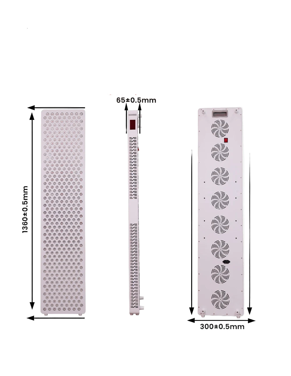APP-Controlled 9-Wavelength Red Light Therapy Panel