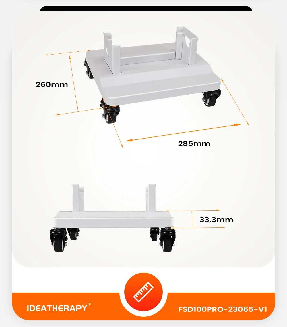 Movable Roller Base Stand  Metal Frosted Holder for 30cm, 42cm & 58cm LED Red Light Therapy Panels