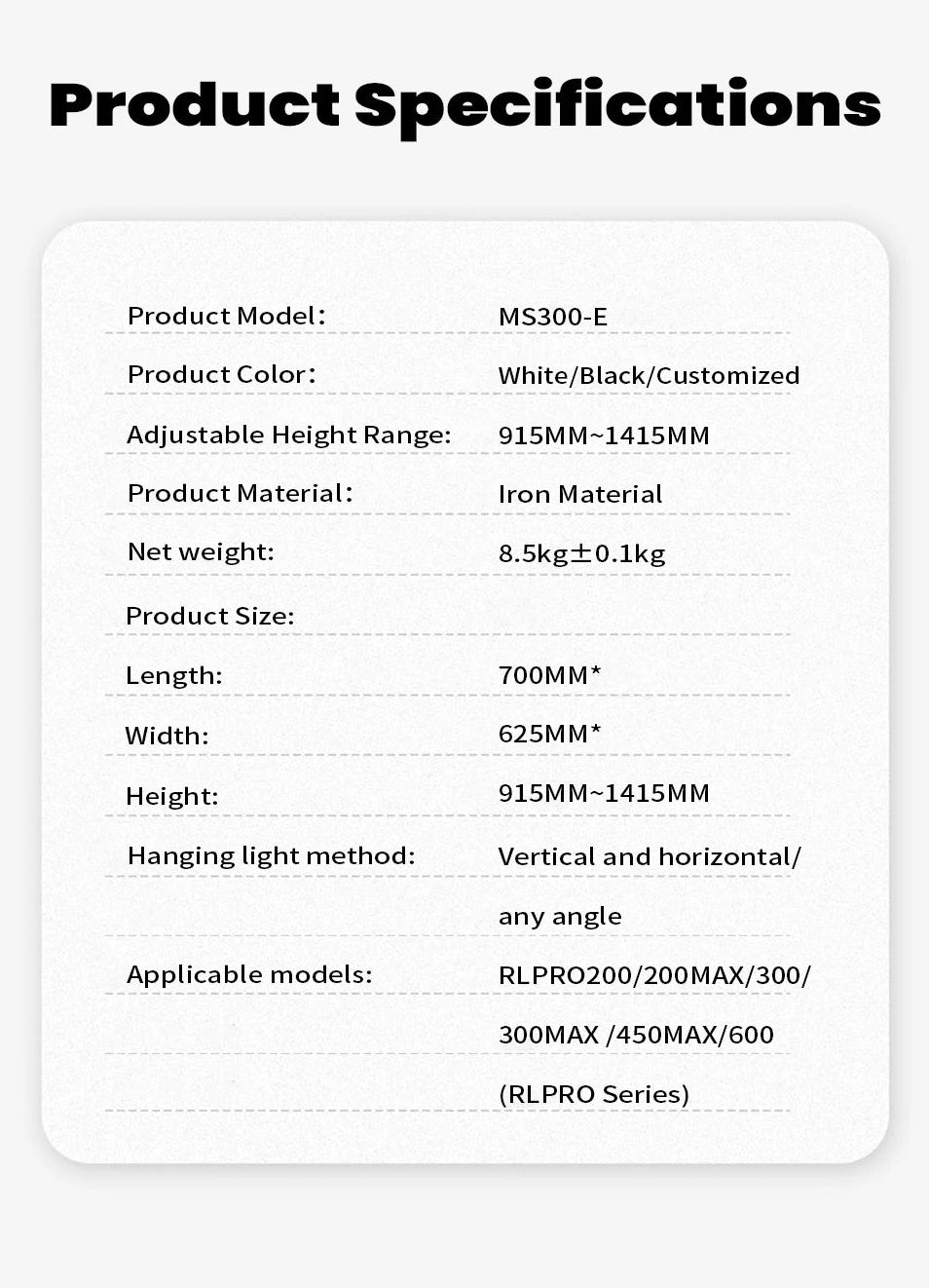 Panel Stand 360 Degree Rotating Vertical and Horizontal