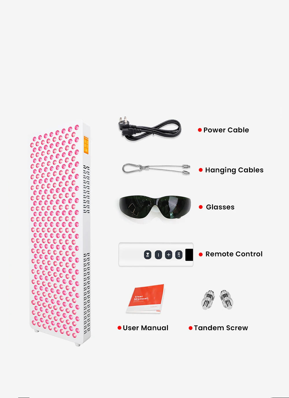 8-Spectrum 1400W Red Light Therapy Panel with APP Touchscreen Control & Full Body Stand