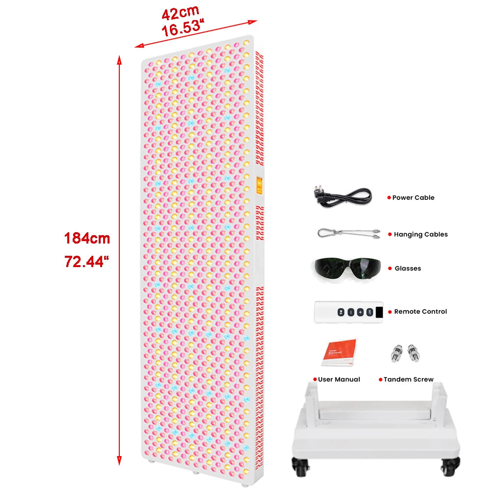 APP touch screen 590 660 850 1060nm Red Light Therapy Panel Led Chips Red Light Therapy Bed with Stand Led Face Light Therapy