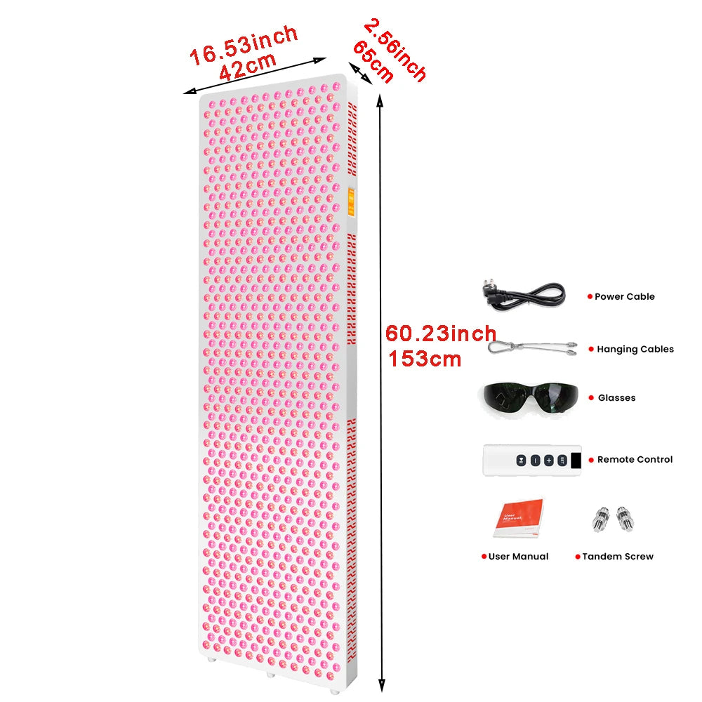 Touch Screen Full Body LED Red Light Therapy Panel with High Power 5W for Skin & Recovery