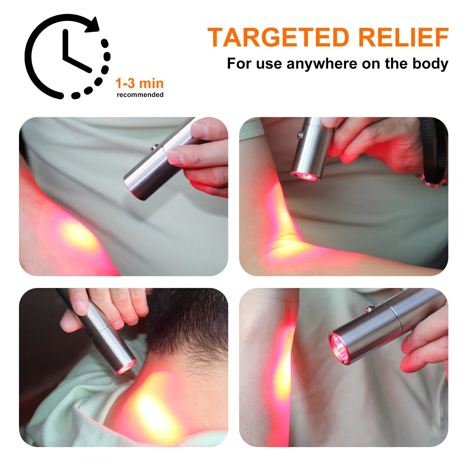 Torch 630 660nm : 710nm : 850nm : 900nm Home Use Built-in Battery Rechargeable 5 Wavelength Pulse Mode Red Light Therapy Bulb