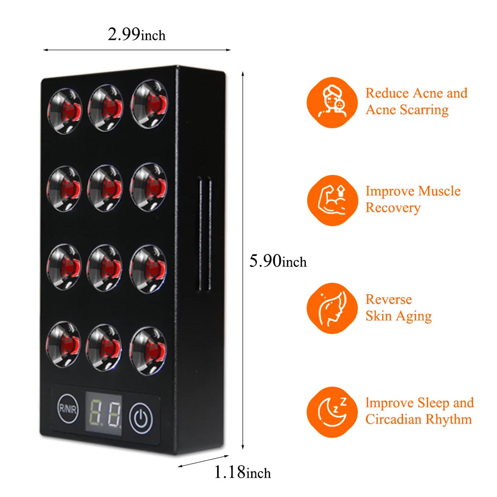 660Nm 850Nm Red Near Infrared Portable Home Use Handheld Mini Small Red Light Led Therapy Panel Hand Held Device